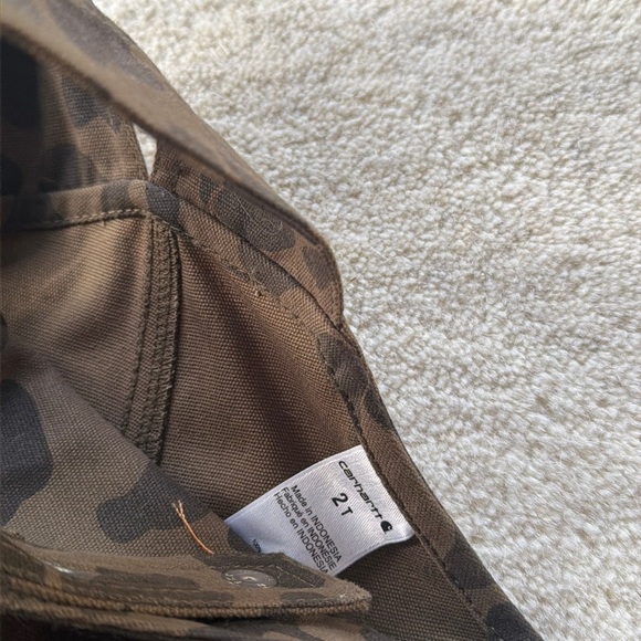 Carhartt Kids Brown Camo Overalls 2T - Picture 3 of 3